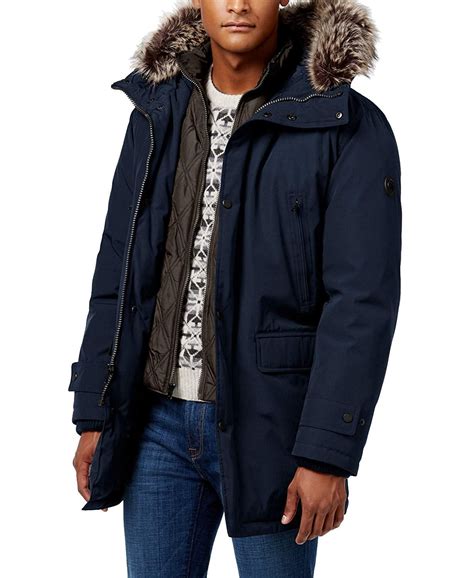 michael kors men's hooded snorkel coat|Michael Michael Kors Men's Snorkel Coat .